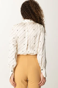 Elisabetta Franchi Camicia Body StampataBURRO/NERO