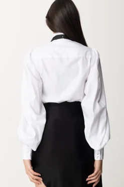 Elisabetta Franchi Camicia a Body In CotoneBIANCO