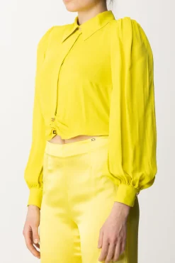 Elisabetta Franchi Camicia Cropped In ViscosaCEDRO