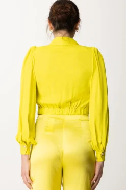 Elisabetta Franchi Camicia Cropped In ViscosaCEDRO