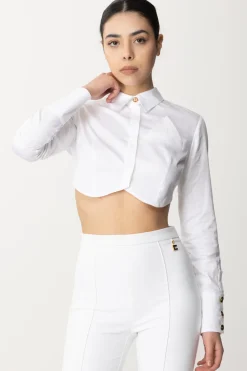 Elisabetta Franchi Camicia CroppedBIANCO