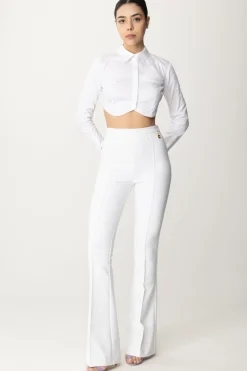 Elisabetta Franchi Camicia CroppedBIANCO