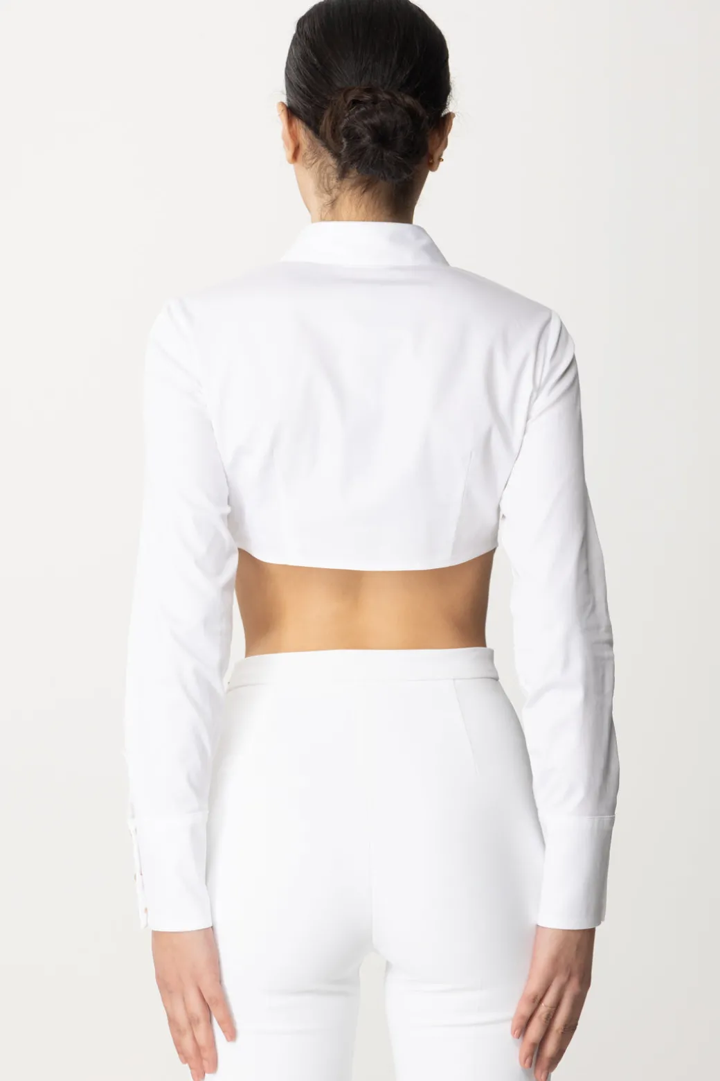 Elisabetta Franchi Camicia CroppedBIANCO