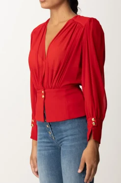 Elisabetta Franchi Camicia Morbida In Georgette con BaschinaRED PASSION