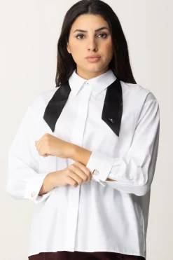 Elisabetta Franchi Camicia con CravattiniBIANCO