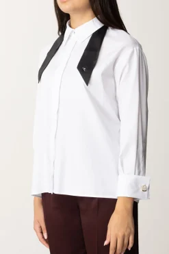 Elisabetta Franchi Camicia con CravattiniBIANCO