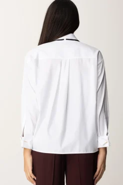 Elisabetta Franchi Camicia con CravattiniBIANCO