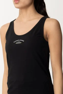 Elisabetta Franchi Canotta con Logo LetteringNERO
