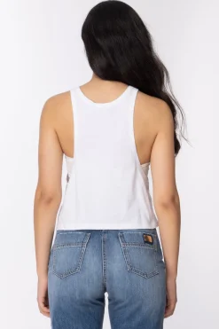 Elisabetta Franchi Canotta con Logo RicamatoGESSO