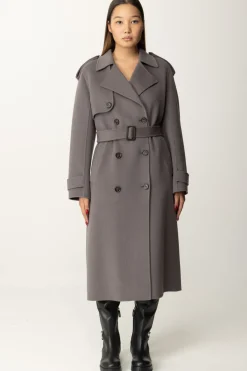 Elisabetta Franchi Cappotto a Trench In LanaSTEEL
