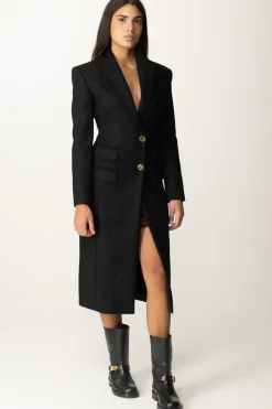 Elisabetta Franchi Cappotto Smoking LungoNERO