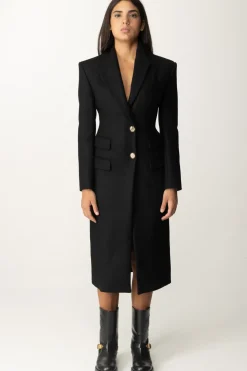 Elisabetta Franchi Cappotto Smoking LungoNERO