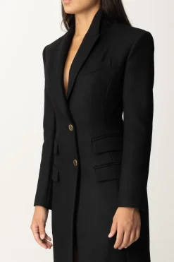 Elisabetta Franchi Cappotto Smoking LungoNERO