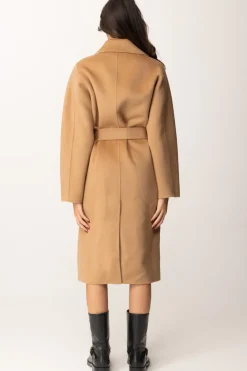 Elisabetta Franchi Cappotto Vestaglia In LanaCAMEL