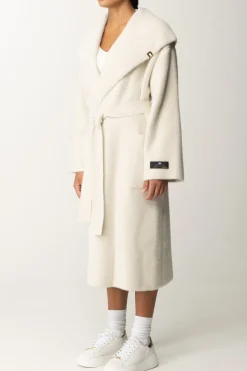 Elisabetta Franchi Cappotto Vestaglia con CinturaLATTICE