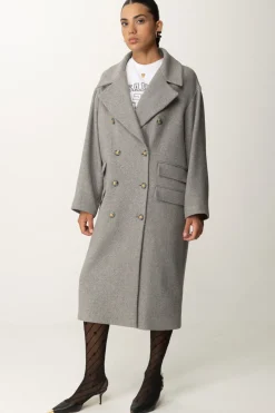 Elisabetta Franchi Cappotto Over Doppiopetto LungoPERLA