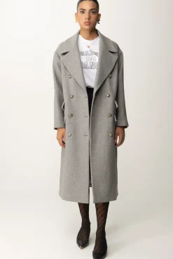 Elisabetta Franchi Cappotto Over Doppiopetto LungoPERLA