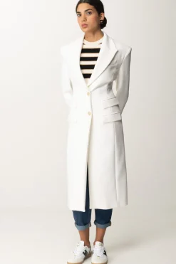 Elisabetta Franchi Cappotto Smoking LungoAVORIO