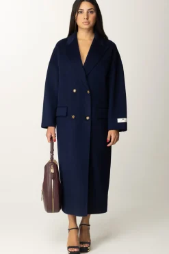Elisabetta Franchi Cappotto Over In LanaNAVY