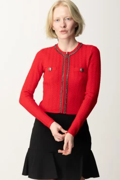 Elisabetta Franchi Cardigan con Punto RescaRED PASSION
