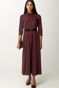 Elisabetta Franchi Chemisier In Nylon con CinturaROUGE NOIR