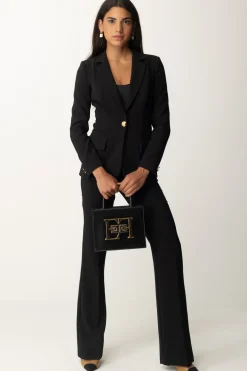 Elisabetta Franchi Completo In Crepe Giacca e PantaloneNERO