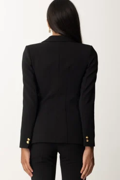 Elisabetta Franchi Completo In Crepe Giacca e PantaloneNERO