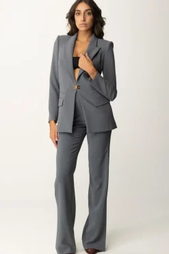 Elisabetta Franchi Completo Giacca e Pantalone con LogoSTEEL