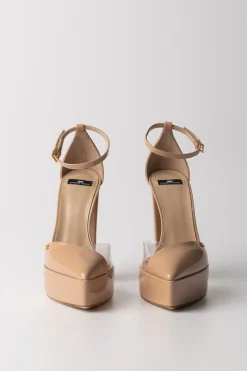 Elisabetta Franchi Décolleté con Plateau e Dettagli In PvcSKIN