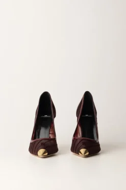 Elisabetta Franchi Decolletes In Rete con Punta In MetalloROUGE NOIR