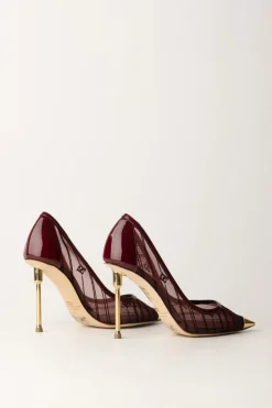 Elisabetta Franchi Decolletes In Rete con Punta In MetalloROUGE NOIR