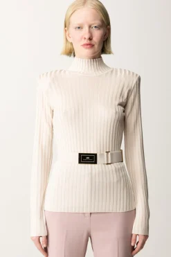 Elisabetta Franchi Dolcevita In Viscosa con CinturaLATTICE