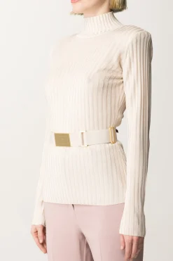 Elisabetta Franchi Dolcevita In Viscosa con CinturaLATTICE