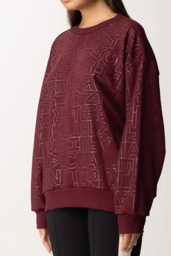 Elisabetta Franchi Felpa In Cotone LetteringROUGE NOIR