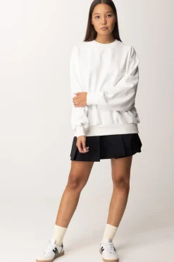 Elisabetta Franchi Felpa In Cotone LetteringAVORIO