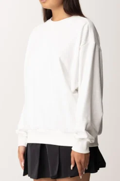 Elisabetta Franchi Felpa In Cotone LetteringAVORIO