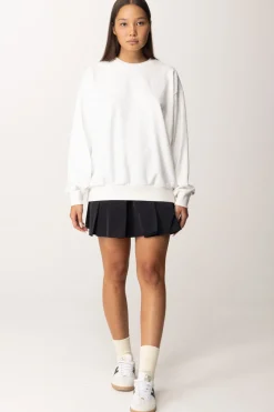 Elisabetta Franchi Felpa In Cotone LetteringAVORIO