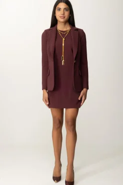 Elisabetta Franchi Giacca Monopetto In Crepe StretchROUGE NOIR