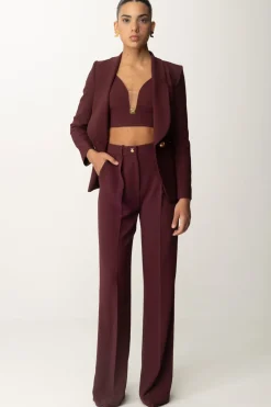 Elisabetta Franchi Giacca Doppiopetto con Ricamo StemmaROUGE NOIR