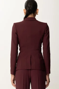 Elisabetta Franchi Giacca Doppiopetto con Ricamo StemmaROUGE NOIR