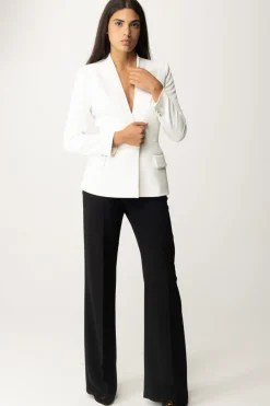 Elisabetta Franchi Giacca con Revers a Lancia In RasoAVORIO