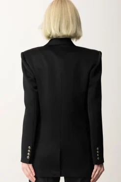 Elisabetta Franchi Giacca Doppiopetto In RasoNERO