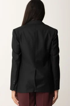 Elisabetta Franchi Giacca Doppiopetto In Lana con PatchNERO