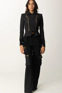 Elisabetta Franchi Giacca con Baschina e ZipNERO