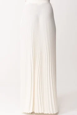 Elisabetta Franchi Gonna Lunga Plissettata con RicamoBURRO