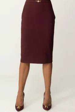 Elisabetta Franchi Gonna a Matita con MorsettoROUGE NOIR