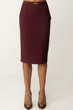 Elisabetta Franchi Gonna a Matita con MorsettoROUGE NOIR