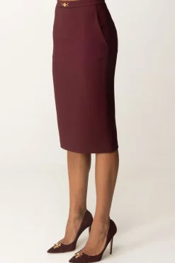 Elisabetta Franchi Gonna a Matita con MorsettoROUGE NOIR