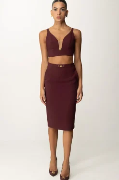 Elisabetta Franchi Gonna a Matita con MorsettoROUGE NOIR