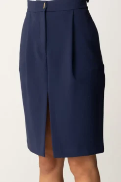 Elisabetta Franchi Gonna Midi con PincesNAVY